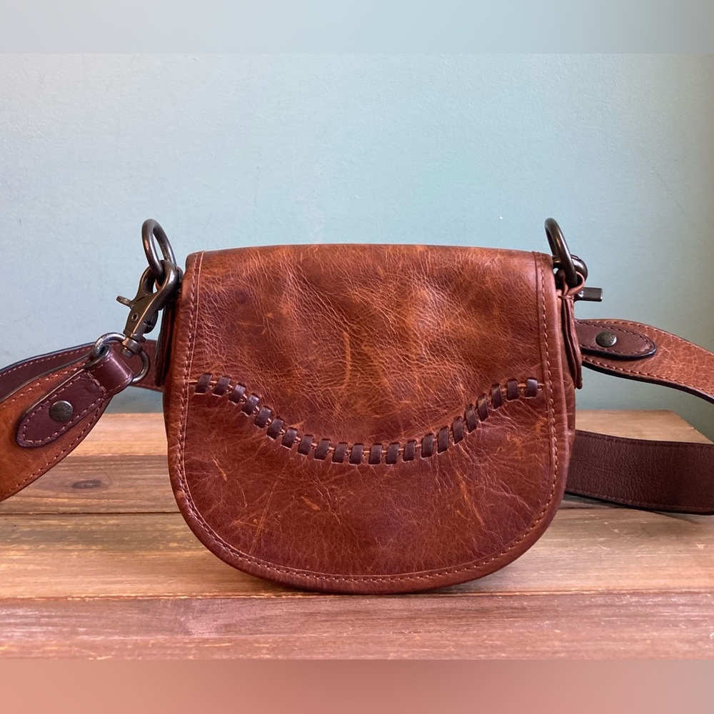 Vintage Frye Melissa Whipstitch Leather Saddle Bag
